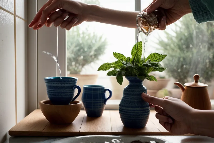 Cama de café plana en un filtrado de barista doméstico con agitación controlada