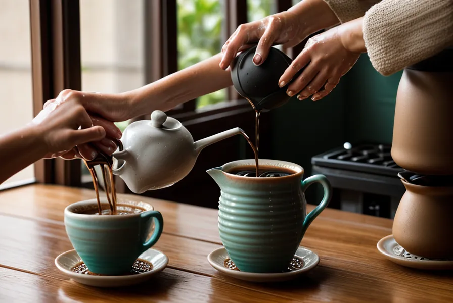 Bolsa abierta de café de especialidad recién cosechado sobre la encimera, punto de partida para pensar en la recolección del grano
