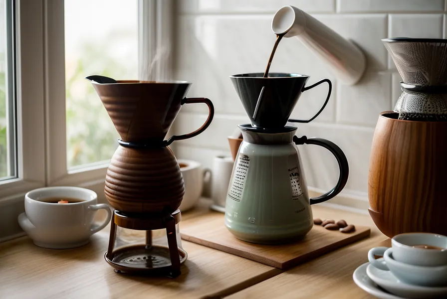 Mano sosteniendo una taza de café recién hecho frente a una ventana soleada